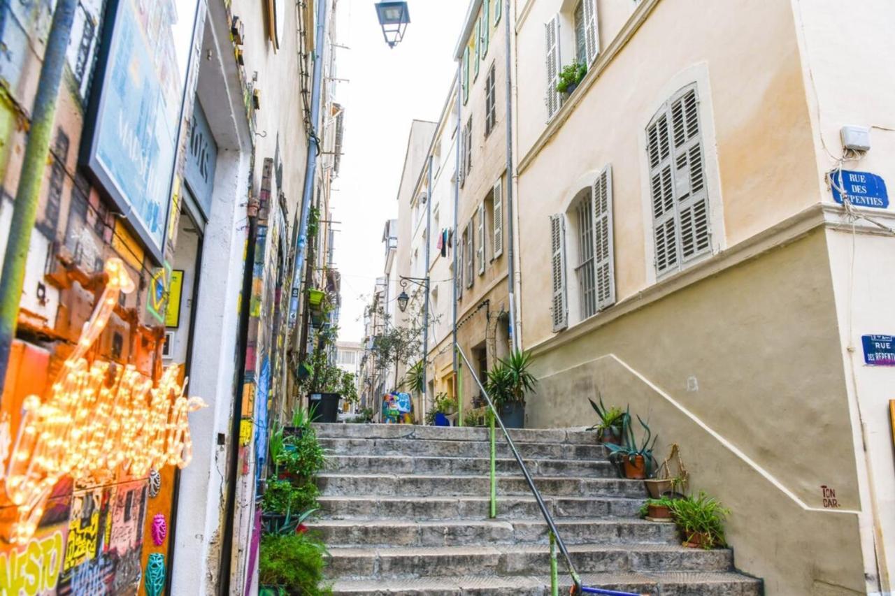 شقة Le Duplex - Terrasse Au Coeur De Marseille Panier المظهر الخارجي الصورة