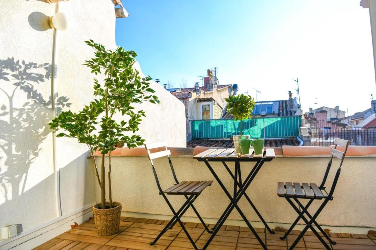 شقة Le Duplex - Terrasse Au Coeur De Marseille Panier المظهر الخارجي الصورة