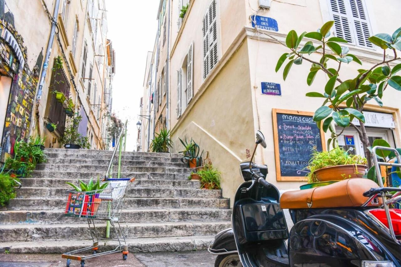 شقة Le Duplex - Terrasse Au Coeur De Marseille Panier المظهر الخارجي الصورة